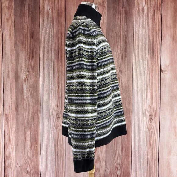 Bogner Fire Ice Mens XL 1/4 Zip Pullover Sweater Fair Isle Aztec Cotton Acrylic - Picture 3 of 11